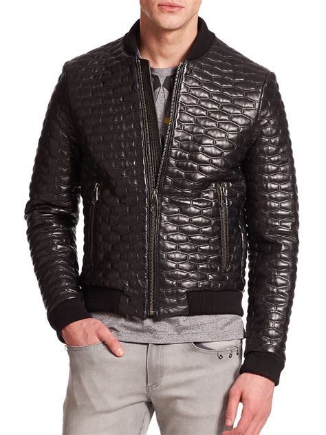 versace leather jacket